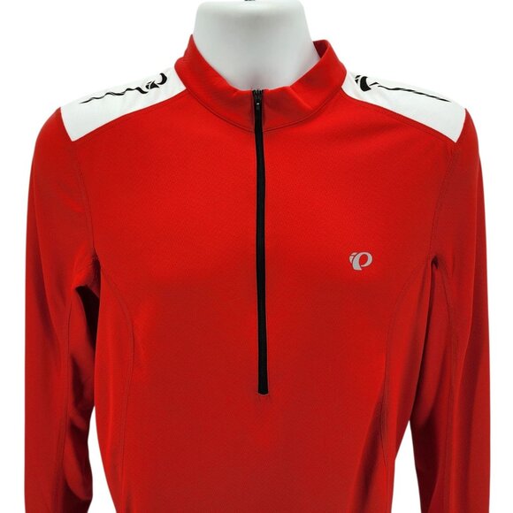 Pearl Izumi Select Mens Medium Cycling Jersey 1/2 Zip Long Sleeve Mock Neck Mesh - Picture 2 of 9